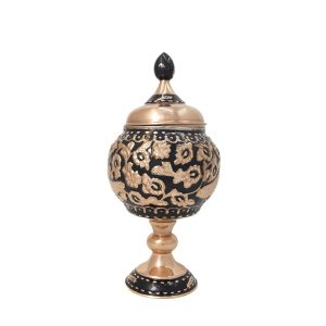 شکلات خوری مسی قلمزنی مدل سیاه قلم کد 6733