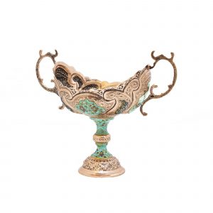 کشکول مسی قلمزنی مدل نقشینه