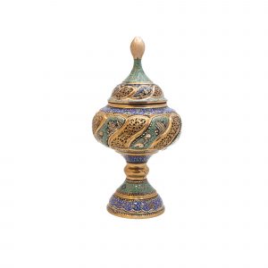 شکلات خوری مسی قلمزنی طرح نقشینه کد 7054