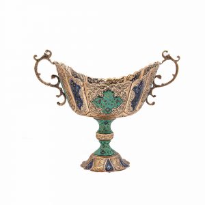 کشکول مسی قلمزنی طرح نقشینه کد 7069