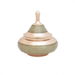 قندان مسی خاتم کاری