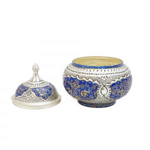 قندان مسی قلمزنی طرح نقشینه.1