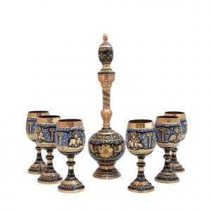 سرویس شربت خوری مسی مدل الماس تراش کد 7224