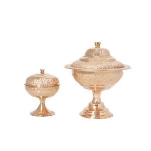 شکلات خوری و قندان مسی