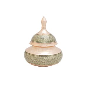 قندان مسی خاتم کاری مدل دخل کد 7365