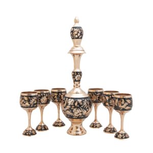 شربت خوری مسی الماس تراش کد 7412