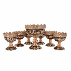 ست آجیل خوری مسی الماس تراش کد 7453