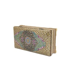 جا قاشق و چنگال خاتم کاری طرح نقشینه کد 7919