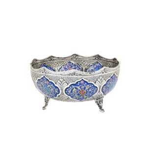 کاسه مسی قلمزنی طرح نقشینه کد 7935