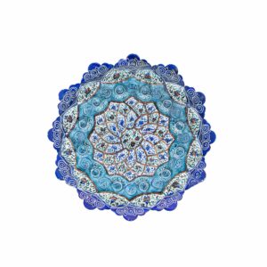 بشقاب مسی مینا کاری کد ۷۸۹۳