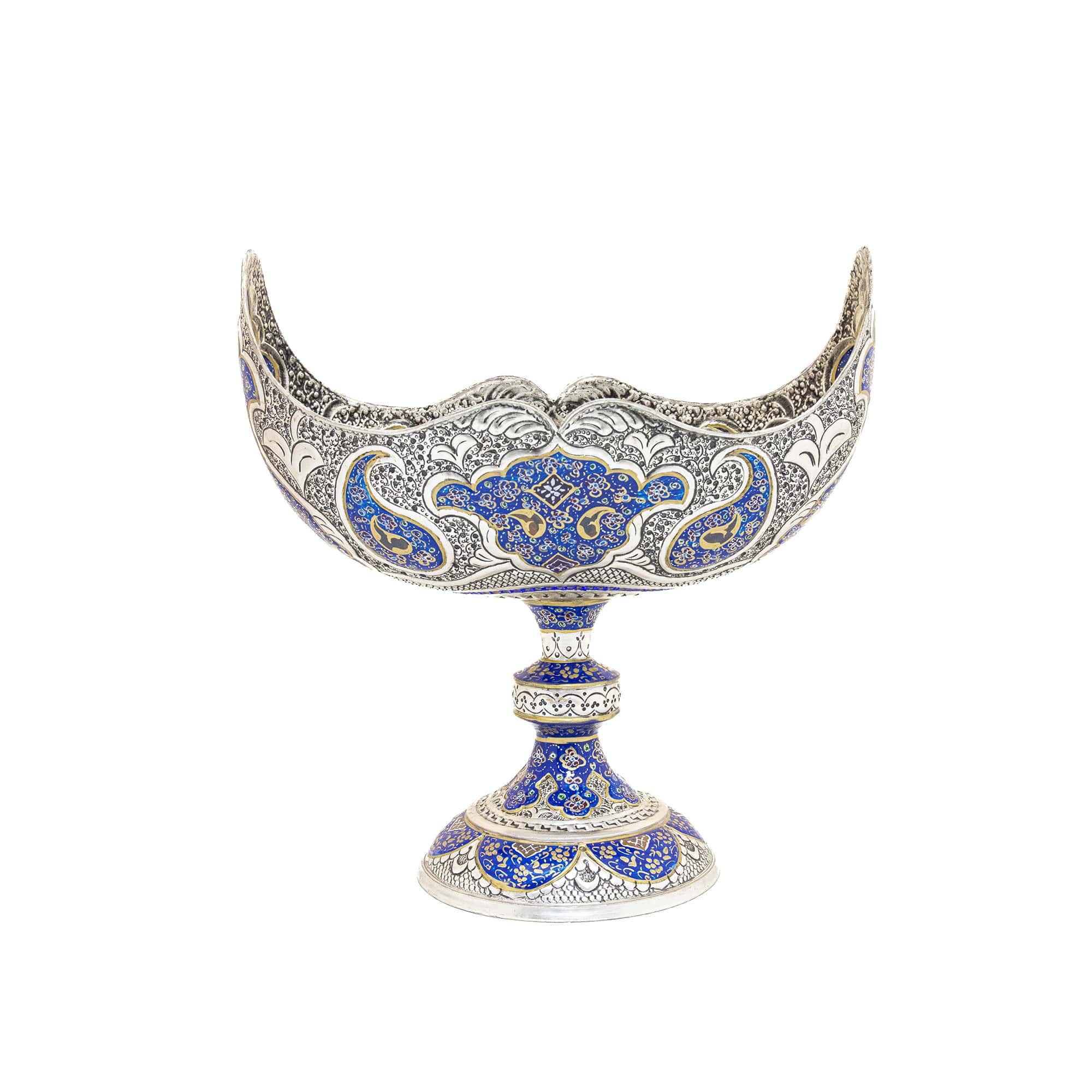 کشکول مسی قلمزنی طرح نقشینه کد 7949