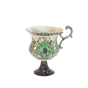 فنجان - سرویس چای خوری مسی قلمزنی کد ۷۱۴۹